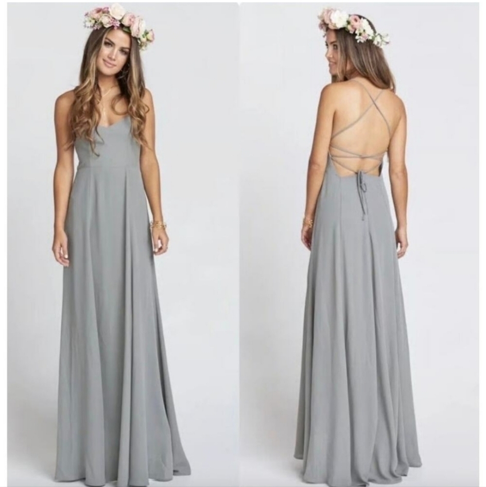 Show Me Your Mumu Gray Godshaw Goddess Bridesmaid Gown
